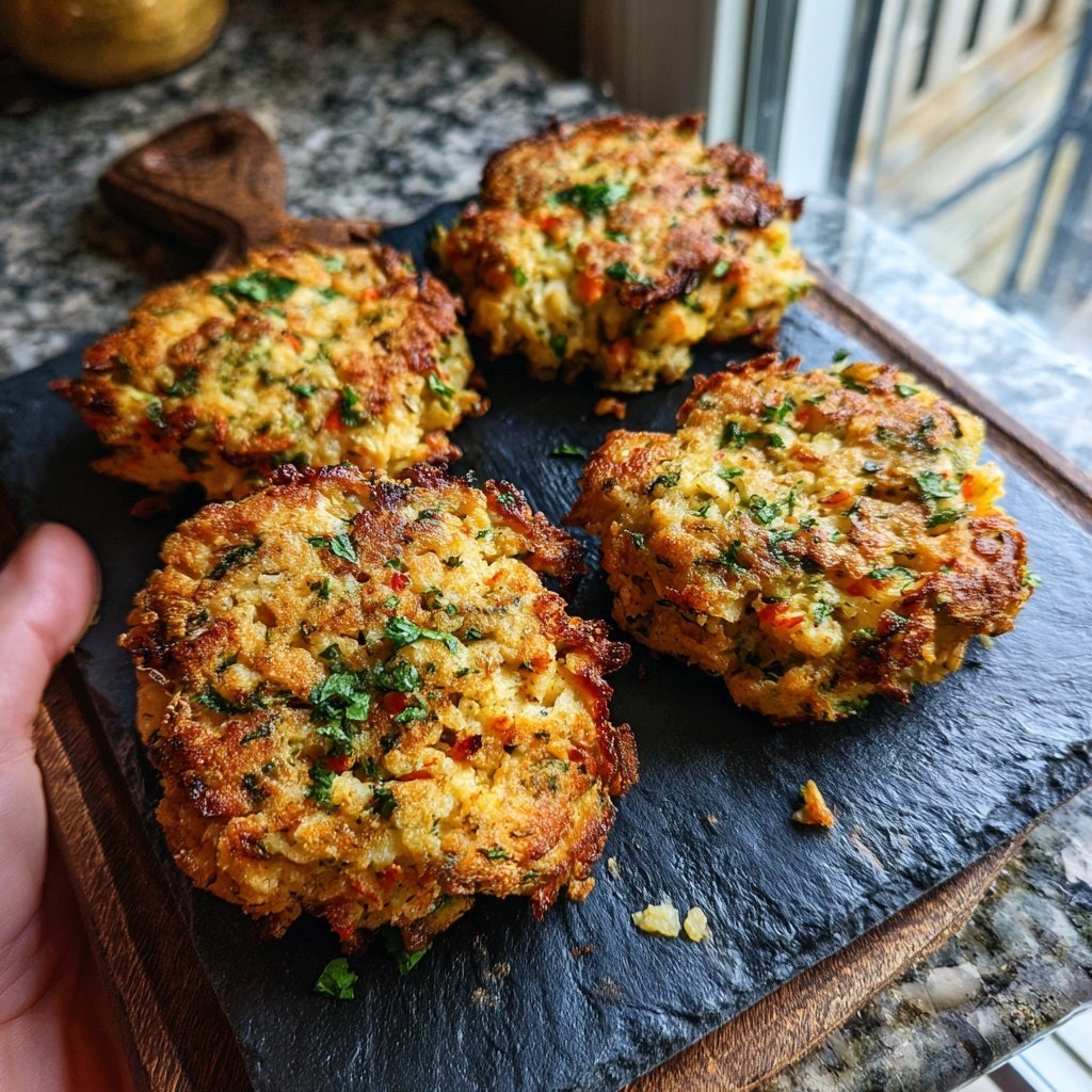 Rustic Salmon Cakes with Cilantro