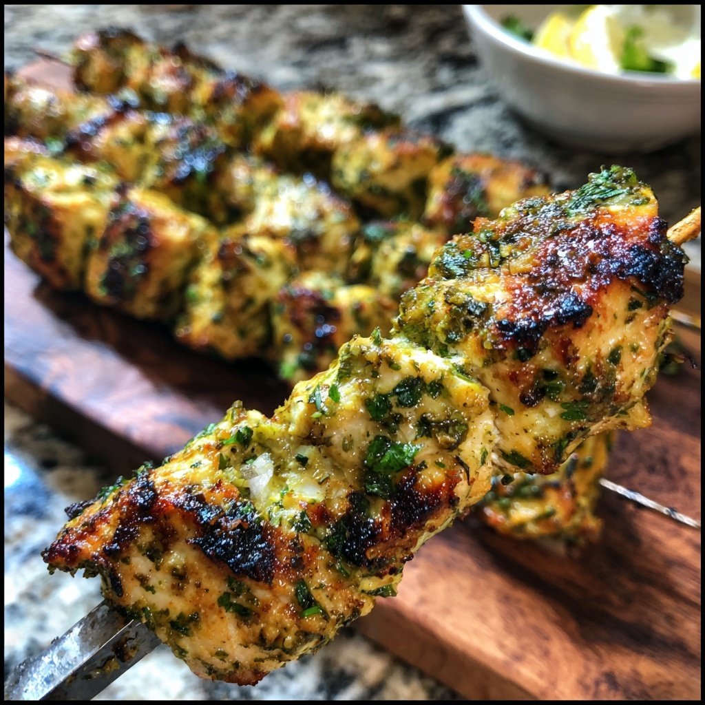 Lime Cilantro Chicken Skewers