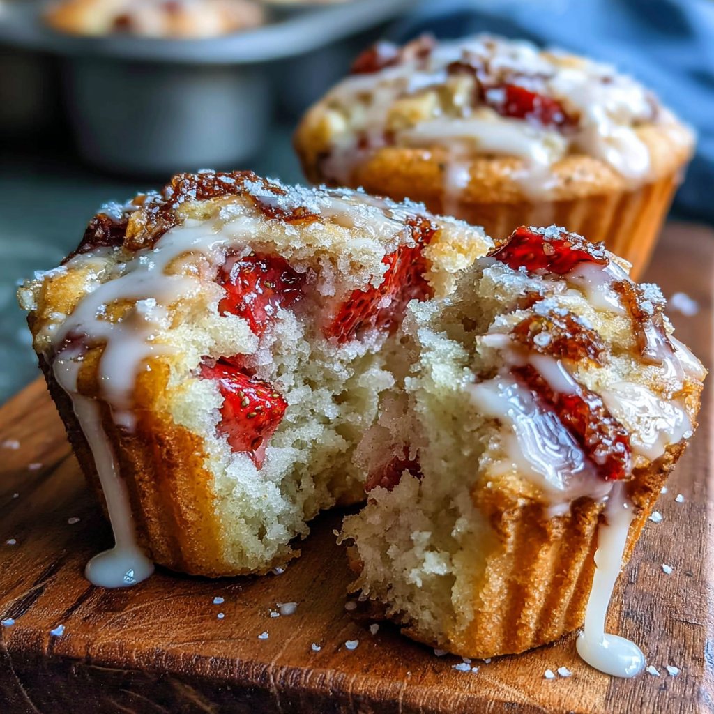 Sweet Maple Strawberry Muffins